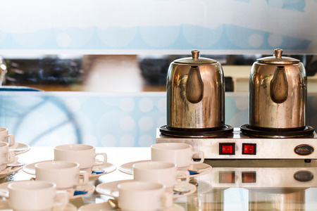 Lots of coffee cups  for coffee timeの写真素材