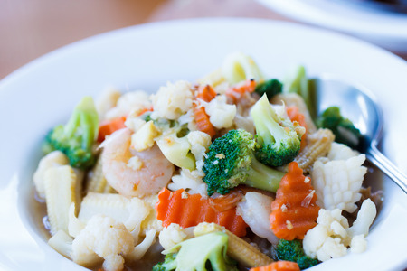 Vegetable fry with selective focusの写真素材