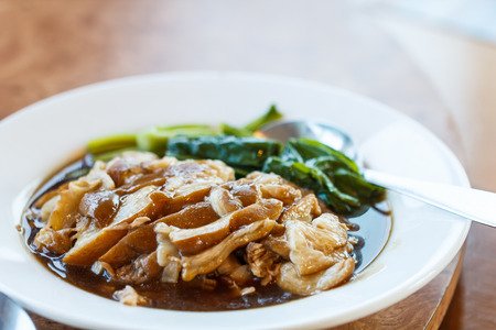Stewed pork leg on riceの写真素材