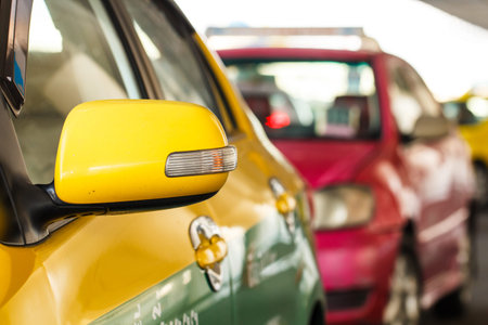 Taxi meter at the airport in Thailand-3の写真素材