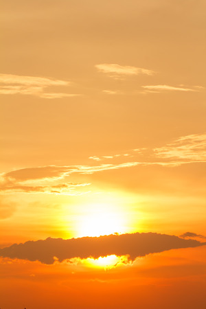 View of silhouette landscape with sunsetの写真素材