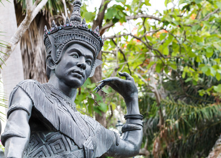 Black of Nora statue at Songkhla province, Thailandの写真素材