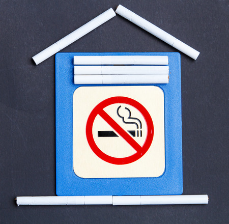 Concept and symbol no smoking in the houseの写真素材