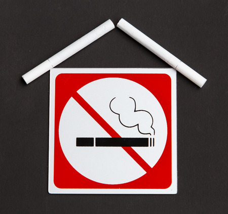 Concept and symbol no smoking in the houseの写真素材