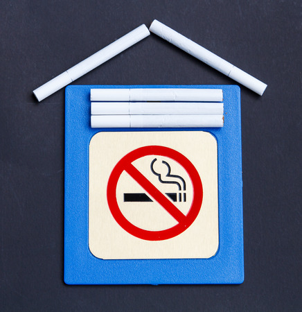 Concept and symbol no smoking in the houseの写真素材