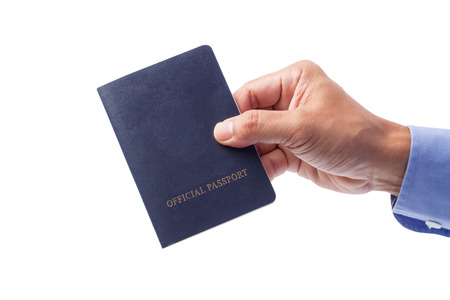 Thailand offocial passport isolated on whiteの写真素材