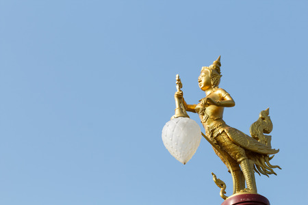 Kinnaree street light with sky backgroundの写真素材