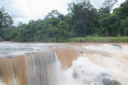 Kaeng Sopha waterfall is the beautiful waterfall in Phitsanulok Province, Thailandの写真素材