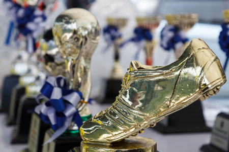 The Golden Boot award for the best football player of the tournamentのeditorial素材