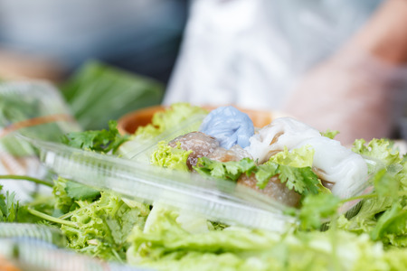 Street food, Sago pork is delicious Thailand dessertの写真素材