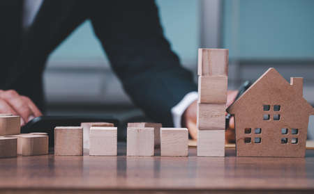 Architects planning to build house, business concept.の写真素材