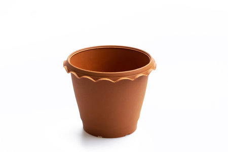 Isolated plant pot on a white background.の写真素材