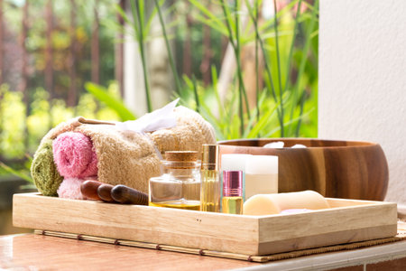 Spa treatment and aromatherapyの写真素材