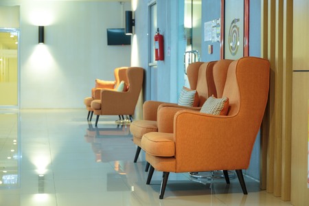 living room and modern chairsの写真素材