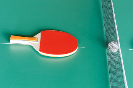 Ping pong paddles and ball