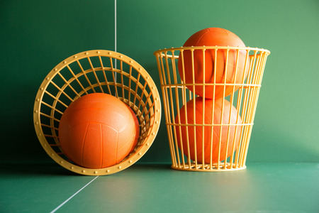 Chairball or Orange Rubber Ball.の写真素材