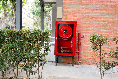 fire extinguisher equipment in summer.