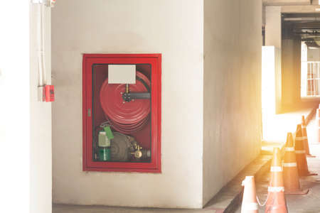 fire extinguisher equipment.protect fire concept.の写真素材