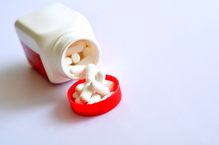 A pills of paracetamol with bottleの写真素材