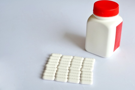 A pills of paracetamol with bottleの写真素材