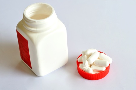 A pills of paracetamol with bottleの写真素材