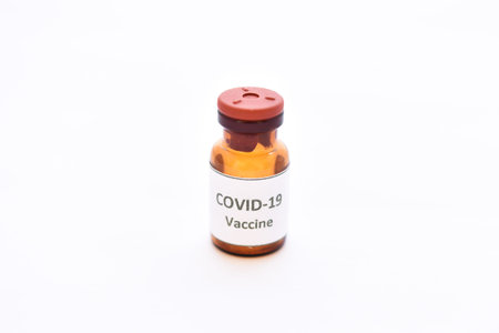 Vial of COVID-19 vaccine for injection