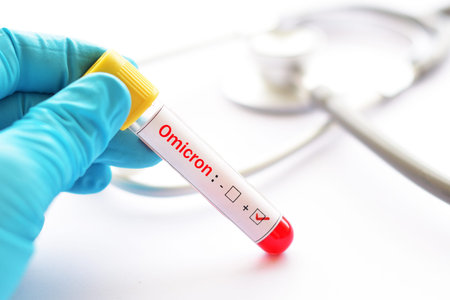 Omicron positive, blood sample tube positive with Omicron or B.1.1.529 variant