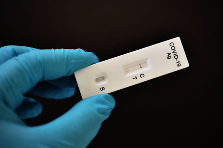 negative test result by using  antigen test kit or ATK, rapid test method