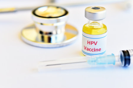 Human Papillomavirus vaccine or HPV vaccine for injection, preventive vaccine for cervical cancerの写真素材