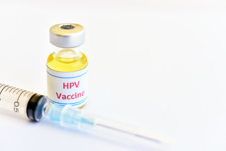 Human Papillomavirus vaccine or HPV vaccine for injection, preventive vaccine for cervical cancerの写真素材