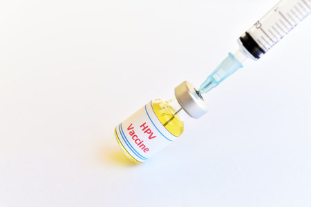 Human Papillomavirus vaccine or HPV vaccine for injection, preventive vaccine for cervical cancerの写真素材