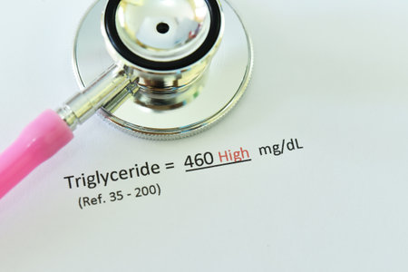 Blood sample with abnormal high triglyceride test resultの写真素材