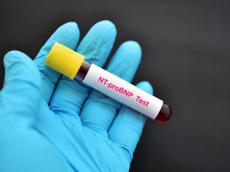 Blood sample tube for NT-proBNP testの写真素材