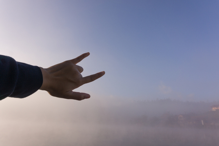 love hand symbolの写真素材