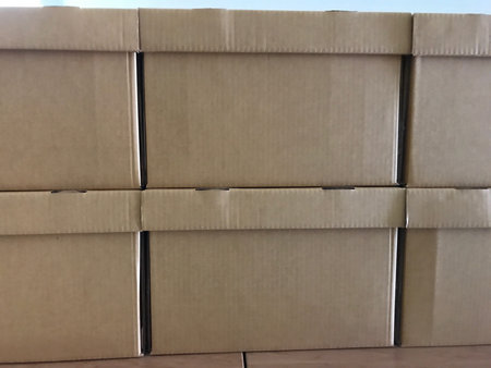 Closed cardboard box