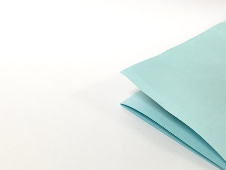 Corner of note paper, background.