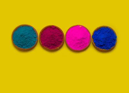 holi color powder inside muddy