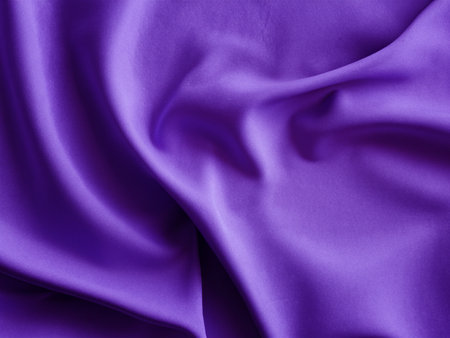 Purple satin fabric texture background with copy space for design.の写真素材