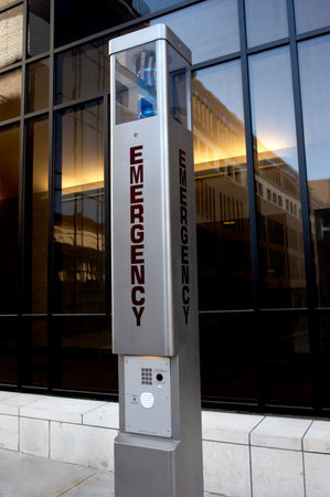 Campus phone for emergency useの写真素材