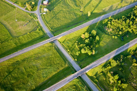 highways in the countryの写真素材