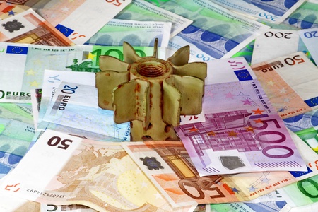 Euro money with shell tail inside like eu logoの写真素材