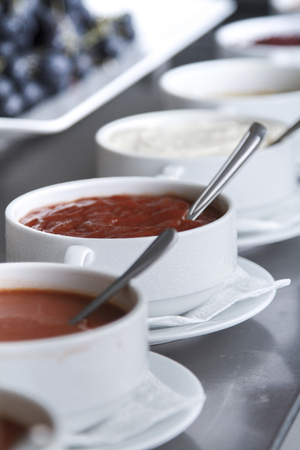 Catering food for a big group of guestsの写真素材