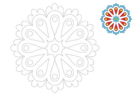 The Moravia ornament _coloring_2のイラスト素材
