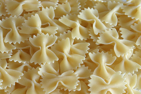 Close up of raw pasta
