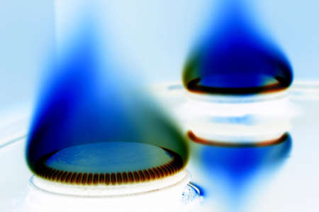 Blue flamesの写真素材