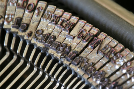 Close up of old typewriter