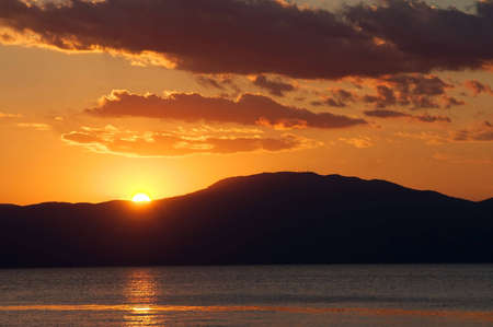 Sunset at sea - Malinska, Krkの写真素材