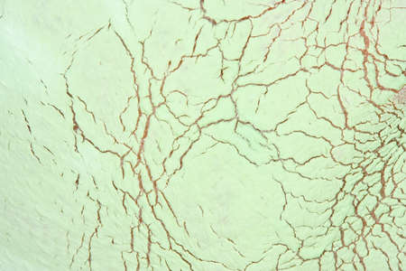 Lots of cracks on paintの写真素材