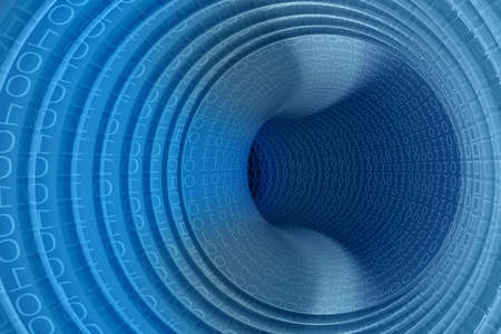 Abstract tunnel shape with numbersの写真素材