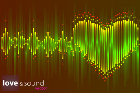 Illustration of music equalizer bar in shiny backgroundのイラスト素材